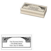 2 Pauwveren Lijst Art Nouveau Naam Adres Rubberstempel (Gestempeld)