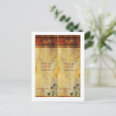 2 Peacock Feather Save the Date Bladwijzer Aankondigingskaart (Staand voorkant)