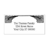 2 Peacock veren Art Nouveau Rubberstempel (Afrduk)