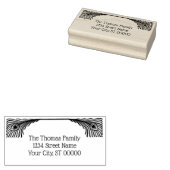 2 Peacock veren Art Nouveau Rubberstempel (Gestempeld)