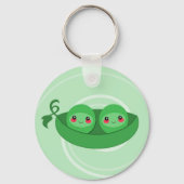 2 PEAS in een POD - sleutelhanger (Voorkant)
