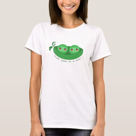 2 PEAS in een POD - t-shirt (Voorkant)