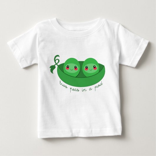 2 PEAS in een POD - t-shirt (Voorkant)