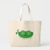 2 PEAS in een POD-zak Grote Tote Bag (Voorkant)