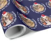 2 Pet Photo Santy Paws Little Helpers Santa Hat Cadeaupapier (Rol Hoek)