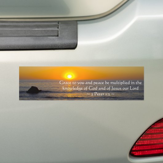 2 Peter 1:2 Bumpersticker (Op auto)
