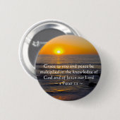 2 Peter 1:2 Ronde Button 5,7 Cm (Voorkant /achterkant)