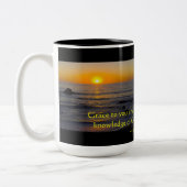2 Peter 1:2 Tweekleurige Koffiemok (Links)