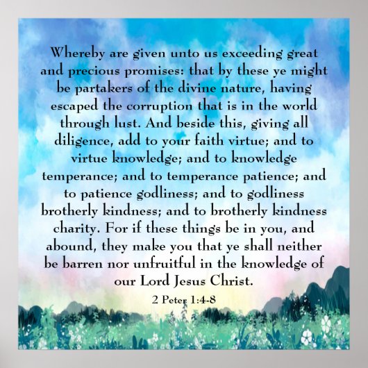 2 Peter 1:4-8 Poster (Voorkant)