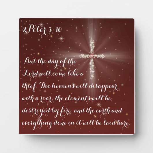 2 Peter 3:10 Fotoplaat (Voorkant)