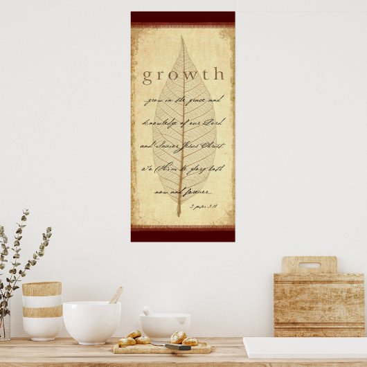 2 Peter 3:18 Poster (Keuken)