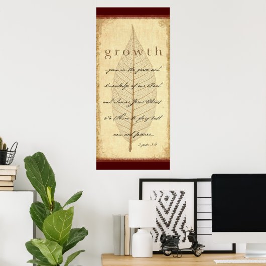 2 Peter 3:18 Poster (Thuiskantoor)