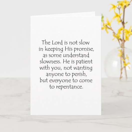 2 Peter 3 9 Kaart (Gele Bloem)