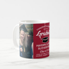 2 Photo Afstuderen Congrats Red White en Black Koffiemok