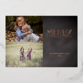 2-Photo Chalkboard  kerstfeest Folie Feestdagenkaart (Voorkant)