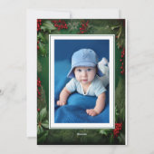 2 Photo Christmas Foliage Holiday Card Feestdagenkaart (Achterkant)