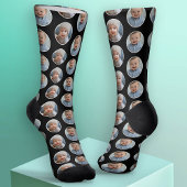 2 Photo Circle Border Collage - Zwart Wit Sokken