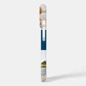 2 Photo Collage Blue Monogrammed Case-Mate iPhone Case (Achterkant / Links)