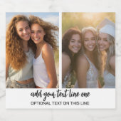 2 Photo Collage Grid - Tekst aan de onderkant - Wi Bier Etiket (Enkel label)