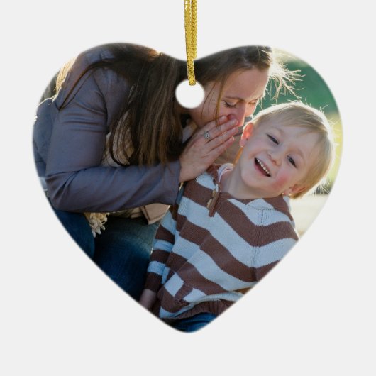 2 Photo Custom  Keramisch Ornament (Voorkant)