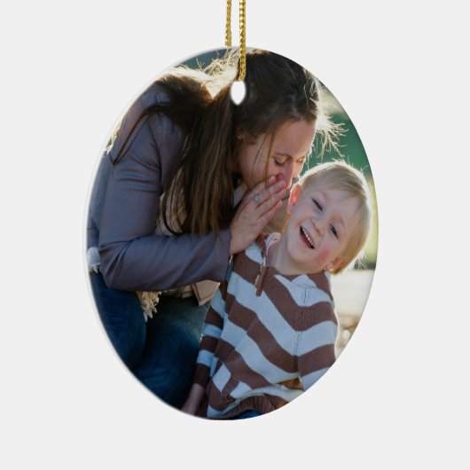 2 Photo Custom  Keramisch Ornament (Rechts)