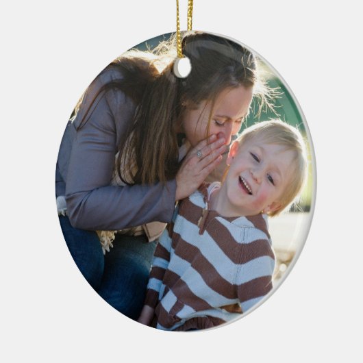 2 Photo Custom  Keramisch Ornament (Links)