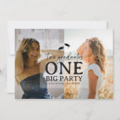 2 Photo Double Graduation Party  Kaart (Voorkant)