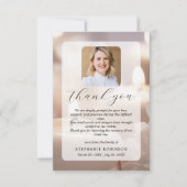 2 Photo Elegant Modern Funeral Sympathy Memorial Bedankkaart (Voorkant)