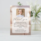 2 Photo Elegant Modern Funeral Sympathy Memorial Bedankkaart (Staand voorkant)