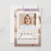 2 Photo Elegant Modern Funeral Sympathy Memorial Bedankkaart (Achterkant)