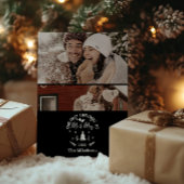 2 Photo First Christmas as Mr. & Mrs Feestdagenkaart