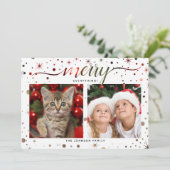 2-Photo MERRY Alles in kleur overeenkomend met Typ Feestdagenkaart (Staand voorkant)