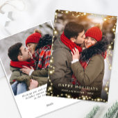 2 PHOTO Merry Kerstmis Gold Sparkle Greep Feestdagenkaart