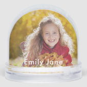 2 Photo Modern Christmas Holiday Sneeuwbol (Achterkant)