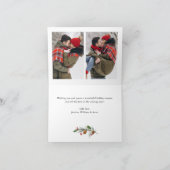 2 PHOTO Modern gouden kerstgroet Feestdagen Kaart (Binnen)