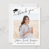 2 PHOTO Moderne, eenvoudige minimalistische Afstud Bedankkaart (Voorkant)