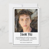 2 PHOTO Moderne, eenvoudige minimalistische Afstud Bedankkaart (Achterkant)