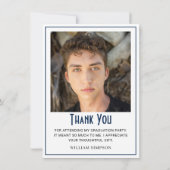 2 PHOTO Moderne, eenvoudige minimalistische Afstud Bedankkaart (Achterkant)