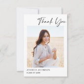 2 PHOTO Moderne, eenvoudige minimalistische Afstud Bedankkaart (Voorkant)