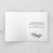 2 PHOTO Moderne kerstgroet Feestdagen Kaart (Binnen)