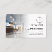 2 Photo Overlay Logo QR Code Hotel Guest House Visitekaartje (Voorkant)