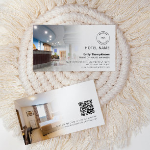 2 Photo Overlay Logo QR Code Hotel Guest House Visitekaartje
