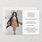 2 Photo Simple Modern Bold Class Year Graduation Aankondiging (Achterkant)