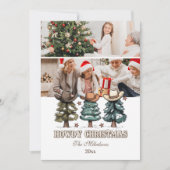 2 photo Western Howdy Christmas Feestdagenkaart (Voorkant)