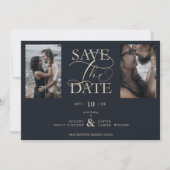 2 Photos Blue Chic Trendy Collage Wedding Covid19 (Voorkant)