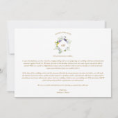 2 Photos Chic Romantic Lilac Shades Floral Bouquet Save The Date (Achterkant)