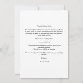 2 Photos Chic Trendy Collage Wedding Minimalist Save The Date (Achterkant)