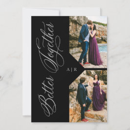 2 Photos Collage Silver Whimsical Luxury Modern Kaart