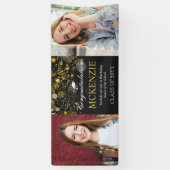 2 Photos Congratulations Golden Bokeh Graduation Spandoek (Verticaal)