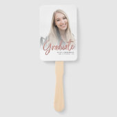 2 Photos Graduation Modern Script Grad Handwaaier (Voorkant)